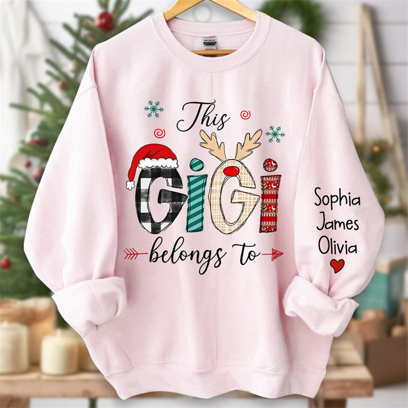 Lofaris This Belongs To Mom Kids Custom Christmas Sweatshirt