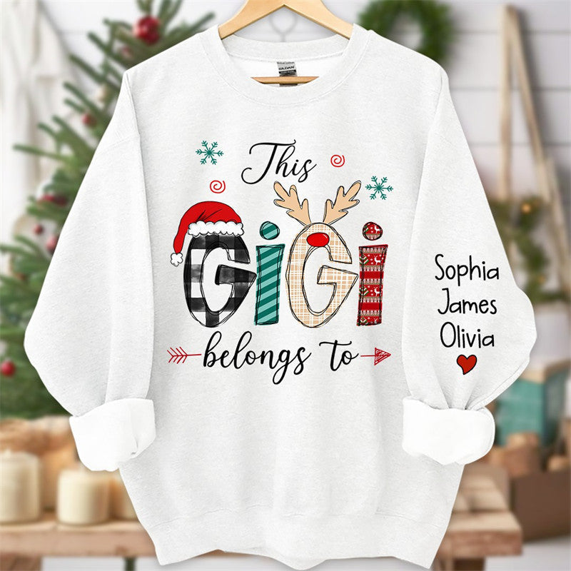 Lofaris This Belongs To Mom Kids Custom Christmas Sweatshirt