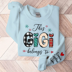 Lofaris This Gigi Belongs To Sweatshirt Custom Grandma & Kids Christmas TH