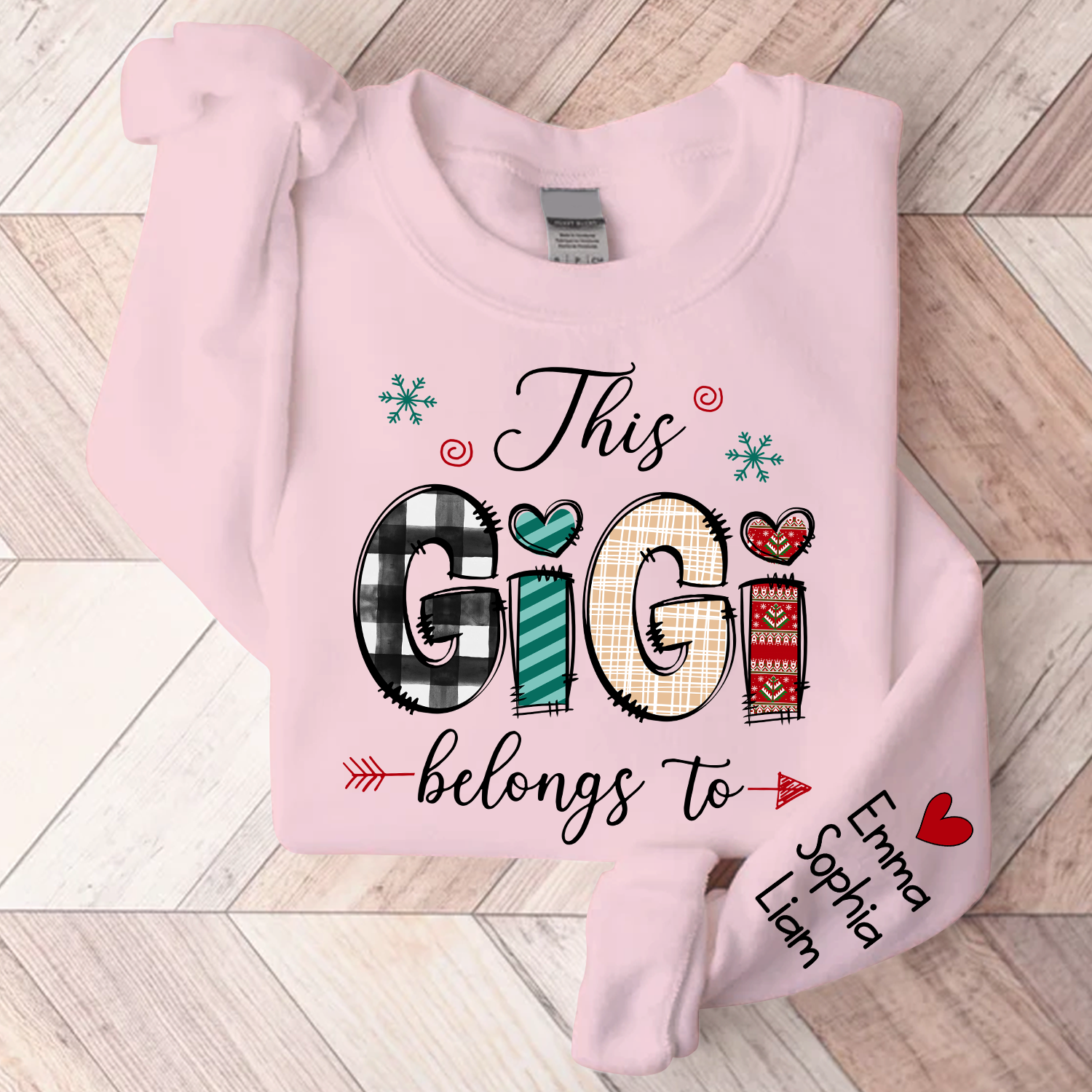 Lofaris This Gigi Belongs To Sweatshirt Custom Grandma & Kids Christmas TH