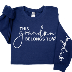 Lofaris This Grandma Belongs To Heart Custom Sweatshirt