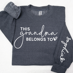 Lofaris This Grandma Belongs To Heart Custom Sweatshirt