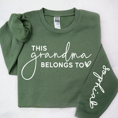 Lofaris This Grandma Belongs To Heart Custom Sweatshirt