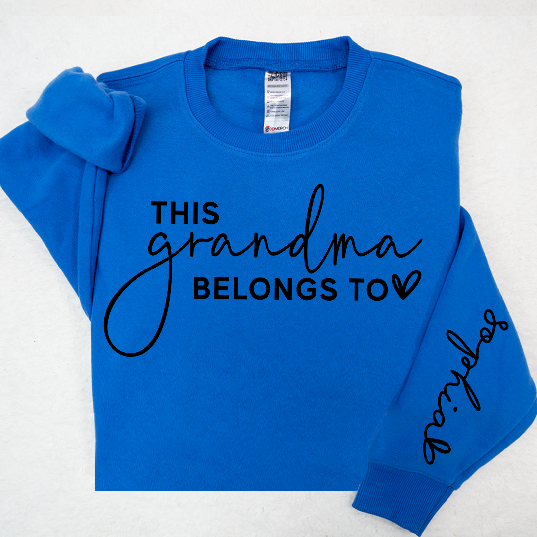 Lofaris This Grandma Belongs To Heart Custom Sweatshirt