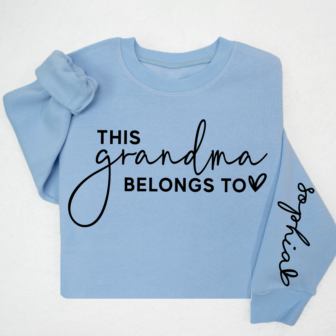 Lofaris This Grandma Belongs To Heart Custom Sweatshirt