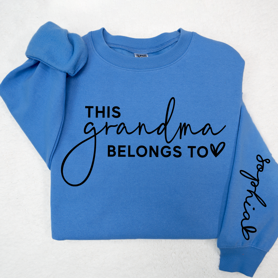 Lofaris This Grandma Belongs To Heart Custom Sweatshirt