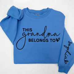 Lofaris This Grandma Belongs To Heart Custom Sweatshirt