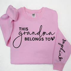 Lofaris This Grandma Belongs To Heart Custom Sweatshirt