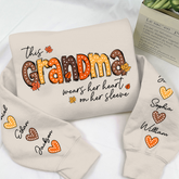 Lofaris This Grandma Wears Her Heart Autumn Custom Sweatshirt