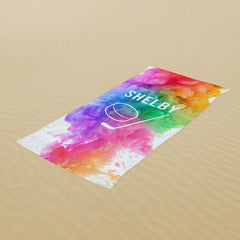 Lofaris Tie Dye Hockey Custom Name Beach Towel