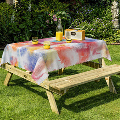 Lofaris Tie Dye Psychedelic Artistic Rectangle Tablecloth