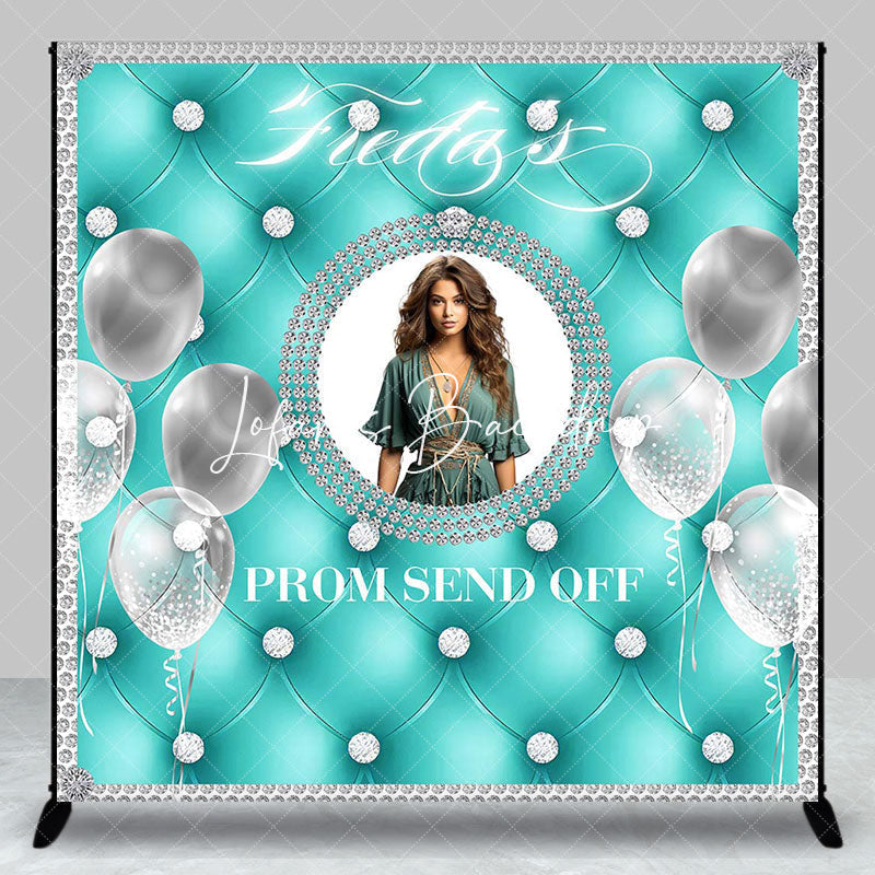 Lofaris Tiffany Blue Custom Photo Grad Prom Send Off Backdrop