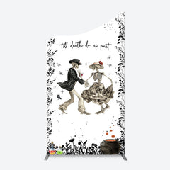 Lofaris Till Death Do Us Part Halloween Wedding Arch Backdrop
