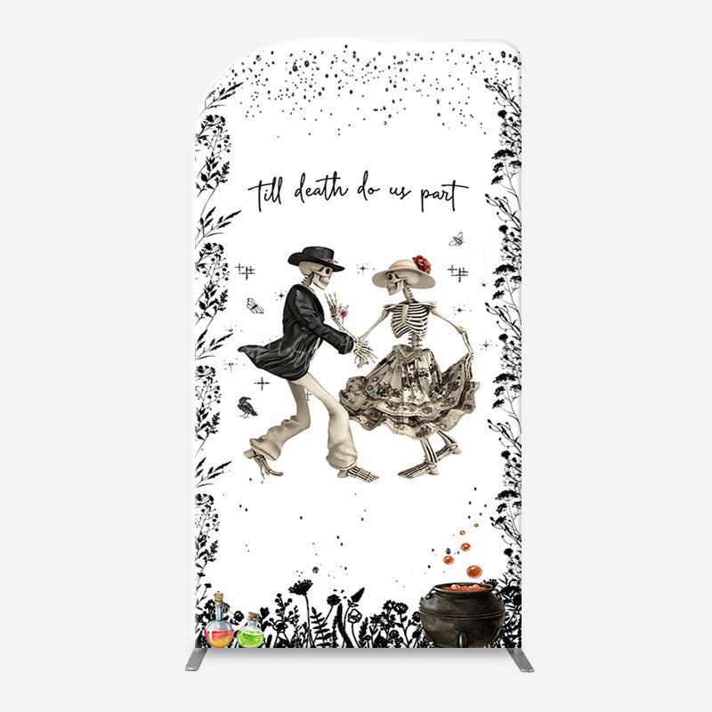 Lofaris Till Death Do Us Part Halloween Wedding Arch Backdrop