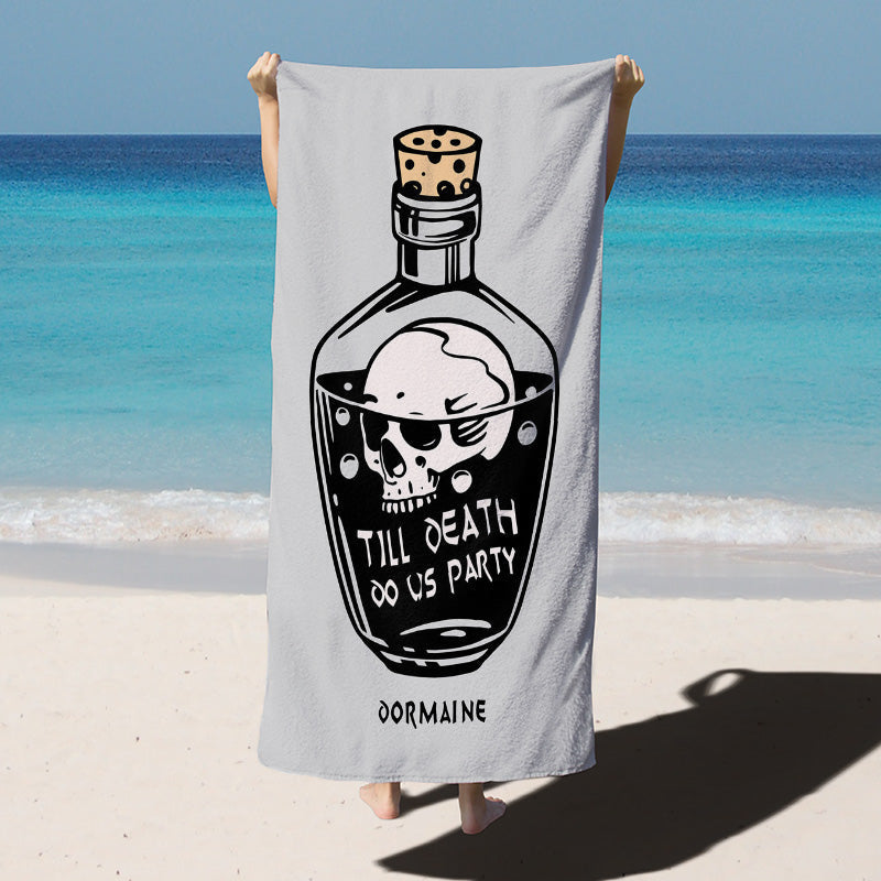 Lofaris Till Death Do Us Party Beach Towel for Couple Gift