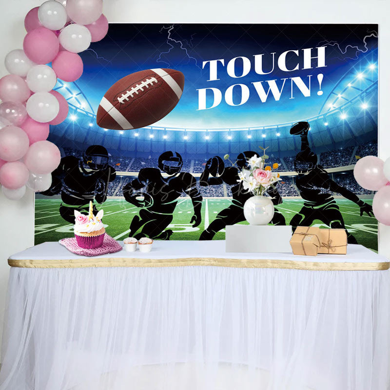 Lofaris Touch Down Football Athlete Stadium Party Backdrop