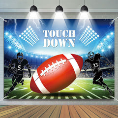 Lofaris Touch Down Rugby Field Light Sports Party Backdrop