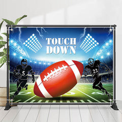 Lofaris Touch Down Rugby Field Light Sports Party Backdrop