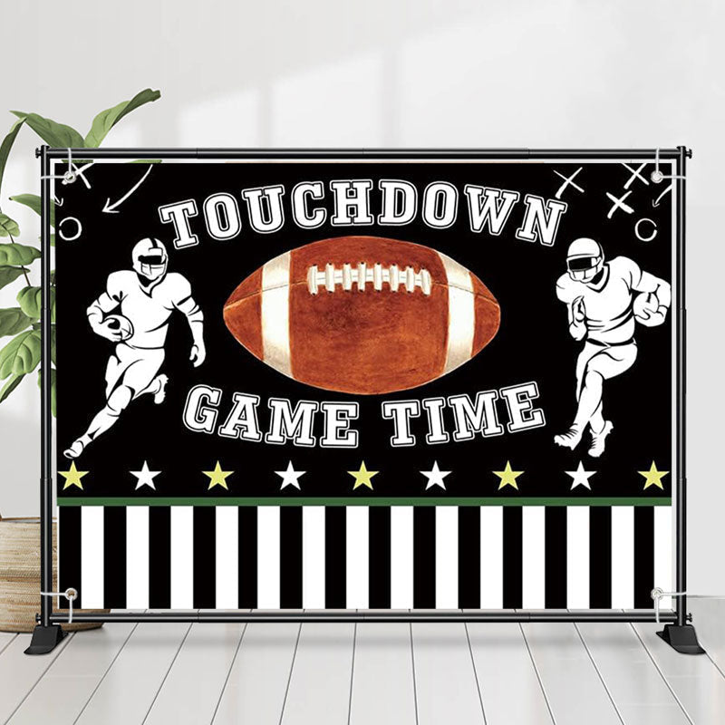 Lofaris Touch Down Rugby Game Time Super Bowel Party Backdrop