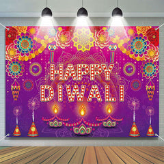 Lofaris Tradition Floral Pattern Light Party Diwali Backdrop