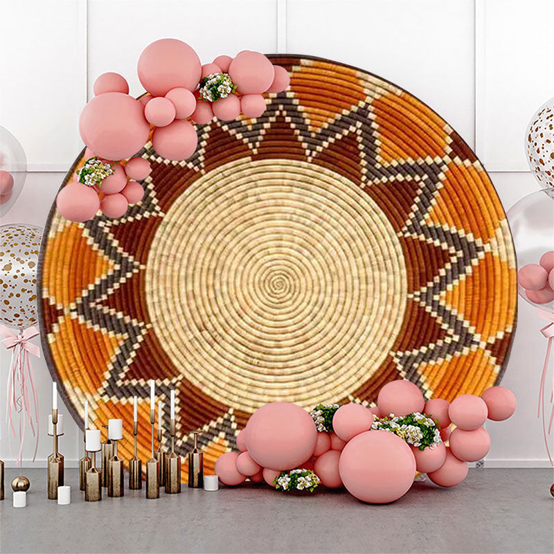 Lofaris Traditional Ethiopian Basket Round Backdrop Cover