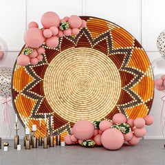 Lofaris Traditional Ethiopian Basket Round Backdrop Cover