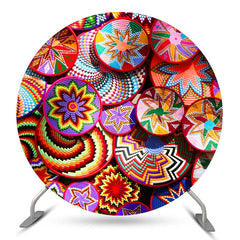 Lofaris Traditional Ethiopian Floral Pattern Circle Backdrop