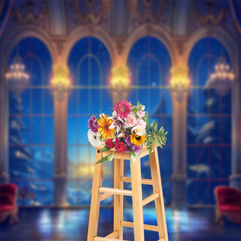 Lofaris Tree Mountain Door And Window Backdrop For Photo