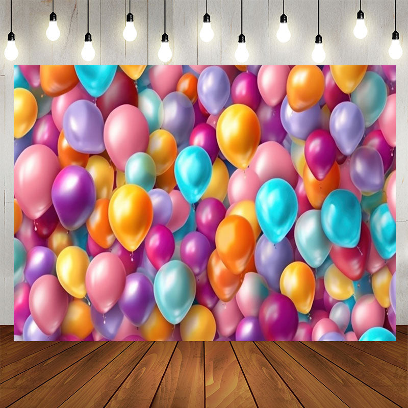 Lofaris Trendy Colorful Balloons Vivid Birthday Backdrop