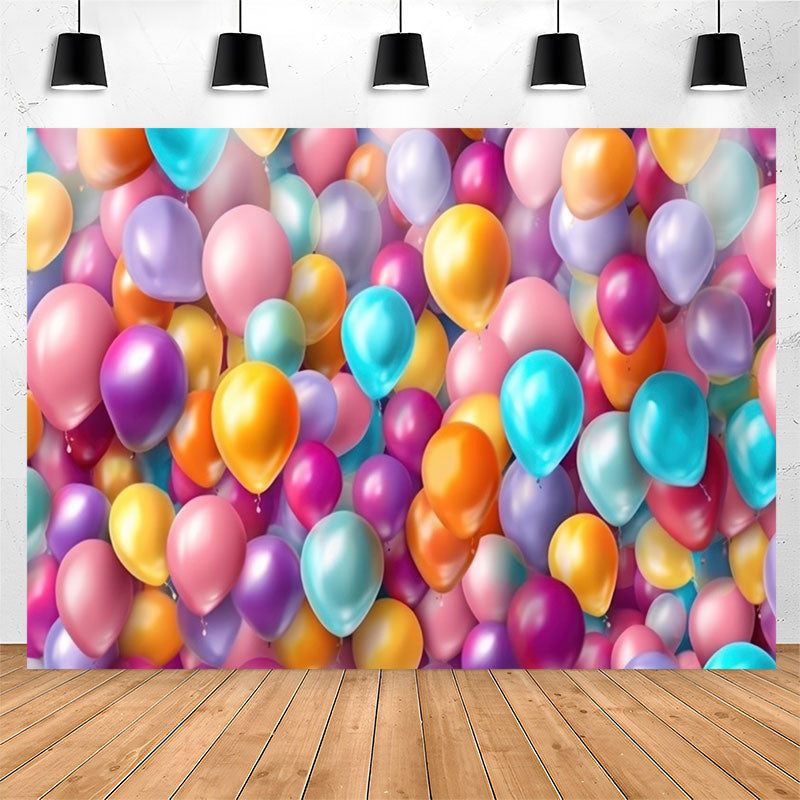 Lofaris Trendy Colorful Balloons Vivid Birthday Backdrop