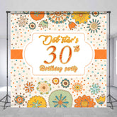 Lofaris Tribal Floral Custom Name 30th Birthday Backdrop
