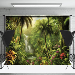 Lofaris Tropical Forest Flower Cascade Spring Photo Backdrop