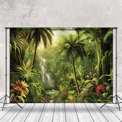 Lofaris Tropical Forest Flower Cascade Spring Photo Backdrop