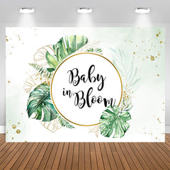 Lofaris Tropical Monstera Greenery Baby Shower Backdrop