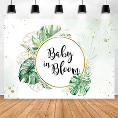 Lofaris Tropical Monstera Greenery Baby Shower Backdrop