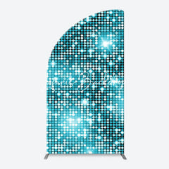 Lofaris Turquoise Blue Shiny Dots Arch Birthday Backdrop