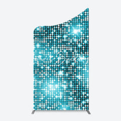Lofaris Turquoise Blue Shiny Dots Arch Birthday Backdrop