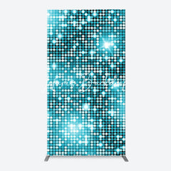 Lofaris Turquoise Blue Shiny Dots Arch Birthday Backdrop