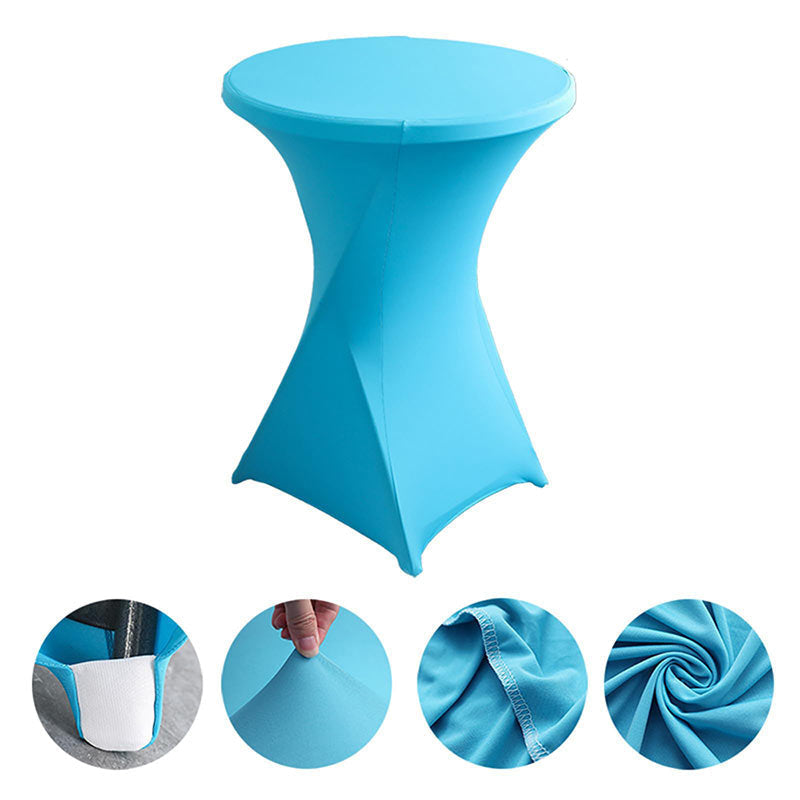 Lofaris Turquoise Spandex Stretch Cocktail Banquet Tablecloths