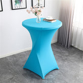 Lofaris Turquoise Spandex Stretch Cocktail Banquet Tablecloths
