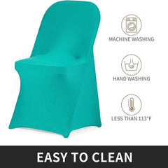 Lofaris Turquoise Stretch Spandex Banquet Folding Chair Cover