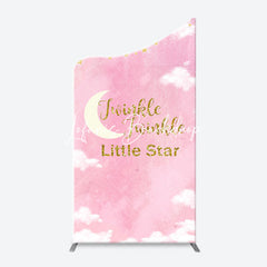 Lofaris Twinkle Little Star Pink Sky Arch Baby Shower Backdrop
