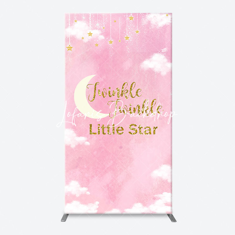 Lofaris Twinkle Little Star Pink Sky Arch Baby Shower Backdrop