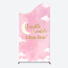 Lofaris Twinkle Little Star Pink Sky Arch Baby Shower Backdrop