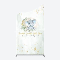 Lofaris Twinkle Star Little Elephant Arch Baby Shower Backdrop