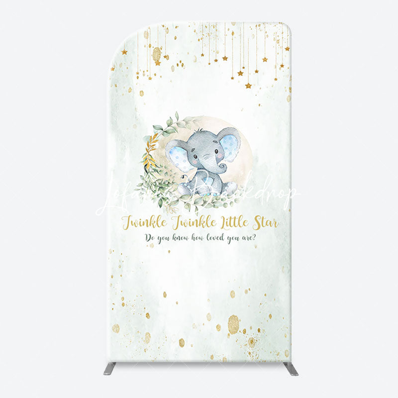 Lofaris Twinkle Star Little Elephant Arch Baby Shower Backdrop