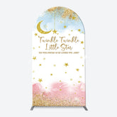 Lofaris Twinkle Star Moon Night Arch Baby Shower Backdrop