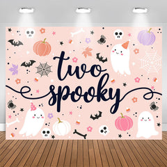 Lofaris Two Spooky Halloween Ghost 2nd Birthday Backdrop