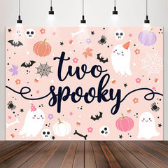 Lofaris Two Spooky Halloween Ghost 2nd Birthday Backdrop