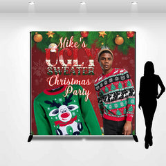 Lofaris Ugly Sweater Plant Custom Photo Christmas Backdrop